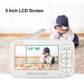 5 colių HD Video Baby Monitor dvipusis Garso Ryšys Kūdikiams, auklės Muzikos Lopšinė Melodija Vaikų Saugumo Kūdikių Stebėjimo Kameros
