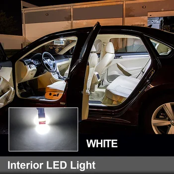 10vnt Canbus Automobilių Reikmenys Baltas Interjeras, LED elektros Lemputes Paketo Komplektas Lincoln MKX 2007 2008 2009 Žemėlapį Dome Licencijos Lempos