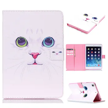 Tablet Case Cover for Ipad Mini 2 3 1 Mada Cute Kačių, Rožinis Medis PU Odos Piniginės 