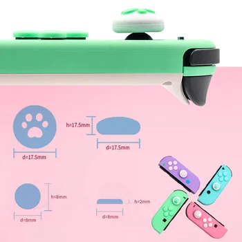 PASIDARYK pats Jungiklis Joycon Mygtukai Lipdukas Nintendo Jungiklis Džiaugsmas-con Kreiptuku Nintend Jungiklis Lite Lipdukas + Kreiptuką Katės Letena