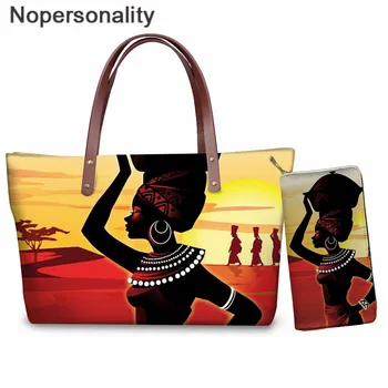 Nopersonality Moterų Rankinės Black Queen Afrikos Mergaičių Amerikos Afro Art Spauda Ponios Piniginės ir Rankinės Moterų Totalizator Krepšiai