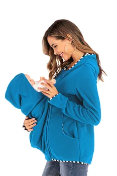 2020 m., Naujosios Motinystės Gobtuvu Kengūros Nėščioms Moterims Baby Carrier Liemenė Viršutiniai drabužiai Kailis Hoodies su Baby Carrier, Sutankinti Drabužiai