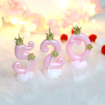 Mielas 0-9 formos gimtadienis skaičius žvakė pyragas apdaila priedai cupcake rėžtuvės baby shower šalies prekių