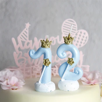 Mielas 0-9 formos gimtadienis skaičius žvakė pyragas apdaila priedai cupcake rėžtuvės baby shower šalies prekių