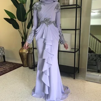 Musulmonų Vakarą Prom Undinė Suknelės 2020 M Ilgio Moteris Vakarėlis Elegantiškas Plius Dydis Arabų Oficialų Suknelė Suknelė