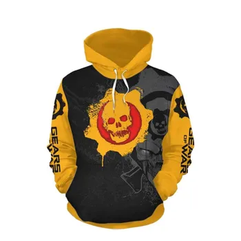 3D Atspausdintas Žaidimas, Gears of War Anime hoodie Kaukolė Vyras hoodies streetwear Vyrų Viršuje drabužių Hip-Hop Megztiniai su gobtuvu