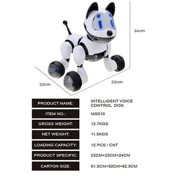 Balso Kontrolė Balso Aktyvuota Robotas Šuo Elektroninių Žaislų Interaktyvus Šuniškas Robotas Šuniukas Muzikos LED Akis Mirksi Veiksmų Žaislas