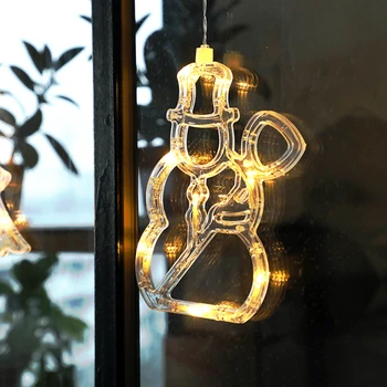 Styginių žibintai LED žiburiai Kalėdų 8LED siurbtukas žibintai Patalpų kambario langų dekoravimo Kalėdų eglutė įrengimas šviesos 1pcs