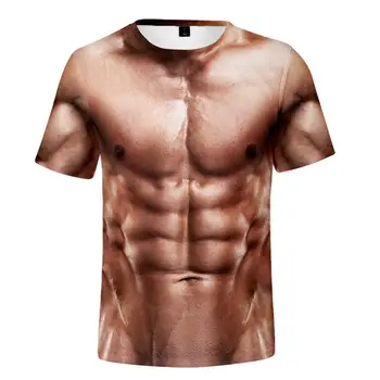 Nauja, vyriški T-shirt Aukštos Kokybės marškinėliai Fitneso Raumenų Trumpas Rankovės 3D Spausdinimo Vyrų T-shirt Mados Cool