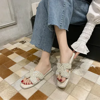 Vasarą Naujos Mados Xiao Zouju Sandalas Ne 2020 String Granulių Pleištai Mažai 1cm-3cm Kvėpuojantis neslidus aukštos kokybės Sandalai Moterims