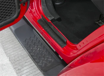 4 Durys Durų Slenksčio Plokštelės Įrašas Apsaugai Sveiki Pedalo Viršelio Dekoracija Jeep Wrangler JK 2007-2017 ABS Black Automobilių Reikmenys
