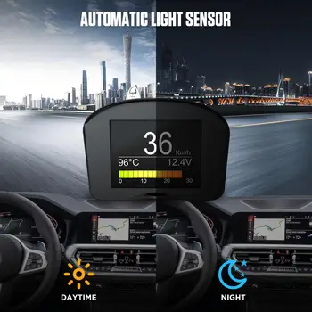 AUTOOL X50 Plius OBD2 Ekranas Speedmeter Auto borto Kompiuteris Automobilio OBD Smart Digital Įtampa Greičio Matuoklis Temperatūros Indikatorius Signalo