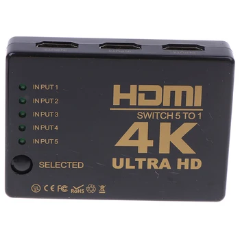4K*2K HDMI Switcher HDTV 1080p 5-Port 3-Port Įvesties 1 Selektorių Perjunkite Splitter centras Su IR Nuotolinio valdymo 3D