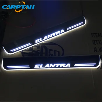 CARPTAH Apdaila Pedalo Automobilių Eksterjero Dalys, LED Durų Slenksčio Nusitrinti Plokštė Kelias Dinaminis Streamer šviesos Hyundai Elantra 2007 m. - 2018 m.