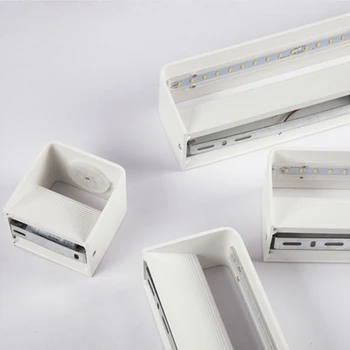 Modernus Minimalistinis LED Sieniniai Šviestuvai Aliuminio Miegamojo, Naktiniai staleliai, Lempa Kūrybos Vonios kambarys led Žibintai, 6W/14W led vidinis sieninis Apšvietimas