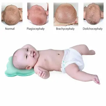 Dizainas Ortopedijos Kūdikio Pagalvė Nuo Deformacijos Plokščia Galva Kūdikis, Minkšta atminties putų Pagalvės super minkštos medvilnės audinys medžiaga