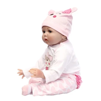 22 cm 55 cm Akys atsiveria Puoselėti Lėlės Tikroviška Reborn Baby Visą Silikono Priežiūros Lengvai Plaunamas Žaislas Vaikams