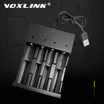 VOXLINK baterijos kroviklis LED 18650 4slots Protingas įkrovimas Li-ion Įkraunama Baterija įkroviklis 26650 21700 14500 26500 22650 26700