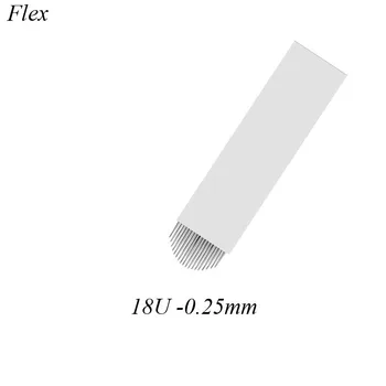 18U Formos 0,25 mm 100VNT Microblading Adata Antakių Tatuiruotė Ašmenys Nuolatinio Vadovo Peilis
