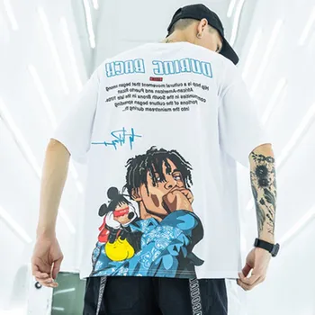 Kūrybos Vyrų T-shirt Ypatingas Tradicinis Japonų, Kinų Stiliaus Spausdinti Medvilnės O-kaklo Prarasti Hip-Hop Vasaros Priežastinis Trumpas Rankovės Viršų