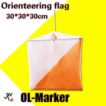 Lauko orientavimosi olis-žymeklis vėliavos/kontrolės vėliavos Krypties krosas reklama 30X30cm dėl orientacijos