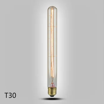40W Edison Lemputės Šviesą T30-265, skaidraus Stiklo Kaitinamosios Lemputės Ilgą tarnavimo laiką, Lubų Stalo Lempa Droplight
