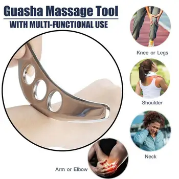 Gua Sha Priemonė Nerūdijančio Plieno Rankinė Grandymo Massager Odos Priežiūros Išleidimo Myofascial Įrankis Audinių Terapijos Fizinio Mobiliz B8H7