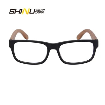 Naujas korėjos retro natūralaus medžio akinių rėmeliai vyrų, moterų paprasto akinius kompiuterio akinius oculos de grau F014