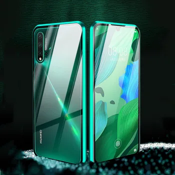 Dvipusės 360 Laipsnių Magnetinio Adsorbcijos Stiklo Atveju, Huawei Mate 30 20 Lite Pro 10 P Smart Z Y9 Premjero 2019 Telefono Dangtelį