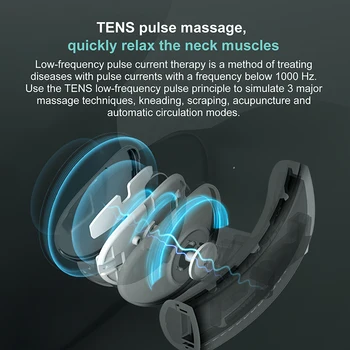 Jeeback G2-F Elektros Kaklo Massager Nuolat 42℃ Karšto Suspausti 360°Plaukiojantis Vadovas 83t/m DEŠIMTIS Impulso Masažas Dvigubo poveikio Atsipalaiduoti