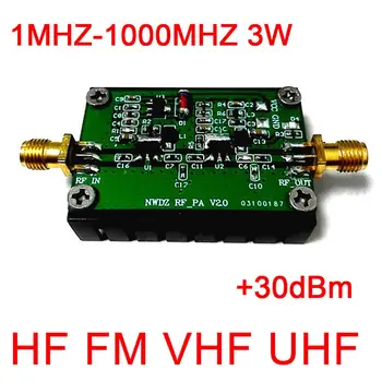 1MHZ-1000MHZ 3W 35DB HF VHF UHF FM siųstuvas Plačiajuostį radijo DAŽNIŲ galios Stiprintuvo Už Kumpis Radijo Walkie talkie Trumpųjų bangų nuotolinio