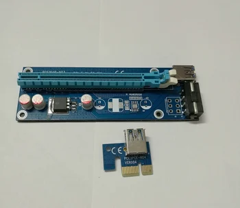 PCI-E Express 1X iki 16X USB 3.0 Riser Card su USB 3.0 Kabelio ilgintuvas Maitinimo SATA Kabelis