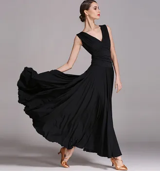 Nėriniai sportinių šokių suknelė standartinių šokių suknelė moterims flamenko šokių suknelė dėvėti, ispanų šokis šokių suknelė