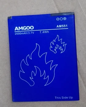 Originalus AMGOO AM551 telefono baterija 2000mah 3.7 V AMGOO AM551 Quad Core 5.0 colių Android Mobilusis Telefonas-nemokamas pristatymas