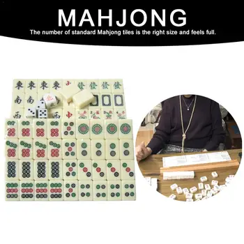 144 Plytelės Mah-Jong Nustatyti Juokinga Tradicinę Kinų Mahjong Kortų Žaidimai Įtempių, Žaislų, Nešiojamas su Dėžutė Šalies Šeimos