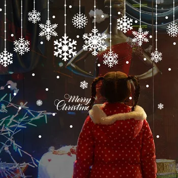 Gražios Snaigės elektrostatinės Lipdukas Langą, Vaikų kambarys Kalėdų Sienų Lipdukai Namų Apdailos Lipdukai Naujųjų Metų tapetai