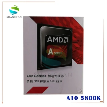 Nauji AMD A-Series A10 5800 A10 5800K 3.8 Ghz 100W Quad-Core CPU Procesorius AD580KWOA44HJ Socket FM2 su CPU aušinimo ventiliatorius