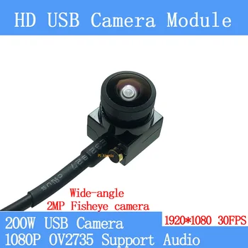 2MP Plataus kampo žuvies akimis kamera 1080P Full Hd 30 kadrų per sekundę Didelės Spartos Mini VAIZDO Linux OTG uv-C USB Kameros Modulį, skirtą 
