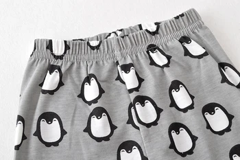 Mielas Pingvinas 3PCS Kūdikių Mergaičių Drabužių Rinkiniai Topai Marškinėliai Kelnės Lankelis Medvilnės ilgomis Rankovėmis Komplektus Nustatyti Kūdikių Mergaičių Drabužių rinkinys