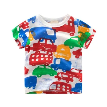 Vaikų berniukų Tees drabužių Medvilnės T marškinėliai spausdinami automobilių mada vaikams, drabužiai gyvūnams, vaikiški drabužiai viršūnes tees berniukai vasarą nešioti