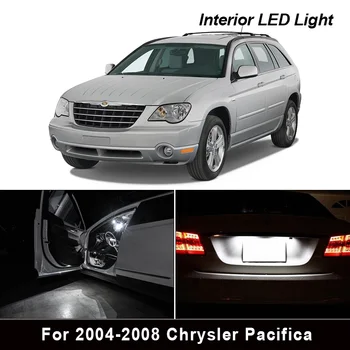 12Pcs Balta Automobilio Salono LED Žibintai Paketą Rinkinys 2004-2008 metų Chrysler Pacifica Žemėlapis Dome Kamieno Žemėlapis Licencijos Plokštės Šviesos