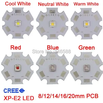 10x Cree XPE2 XP-E2 3W High Power LED Spinduolis Neutrali Balta šaltai Balta Šiltai Balta Raudona Žalia Mėlyna Spalva su 8/12/14/16/20mm PCB