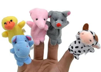 Naujas 12pcs Kinų Zodiako ženklų Gyvūnų, Animacinių filmų Biologinių Piršto Lėlių Pliušiniai Žaislai Lėlės Vaiką Kūdikio Naudai Pirštų Lėlės