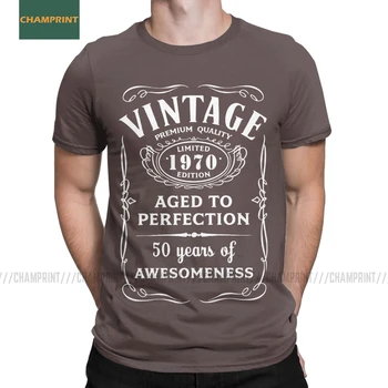 Vintage Tik 1970 Edition Marškinėliai Vyrams Medvilnės Derlius T-Shirt 50-ojo Gimtadienio Dovana 50 Metų Tee Trumpas Rankovės 4XL 5XL