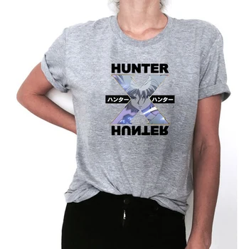 Hunter X Hunter Marškinėliai Anime Killua Baka Atspausdinta Tee Marškinėliai 2020 Metų Vasaros Trumpomis Rankovėmis Viršūnes Tee Moterims, Vyrams Streetwear Atsitiktinis Marškinėlius