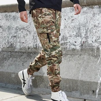 Vyrų Mados Streetwear Atsitiktinis Kamufliažas Jogger Kelnes Taktinis karo Kelnės Vyrams Krovinių Pants Droppshipping