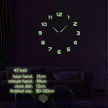Šviesos Modernaus Dizaino Sieninis Laikrodis Žiūrėti Skaitmeninę Didelis Didelis 