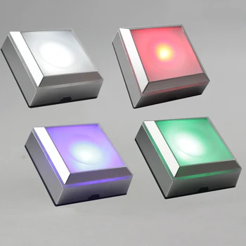 Sidabro Aikštėje LED Lempos Laikiklis Baltos Šviesos Stendas Bazės Savininkas Crystal Touch Lempos Bazės