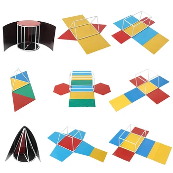 Magnetinio Dislokuojamos Geometrinis Kietas shapeCube Prizmę 3D Plokščių mokymosi Palyginimas Matematikos Žaislai vaikams