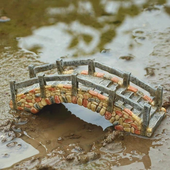 Kasdien Surinkimo Miniaturas Pasakų Sodo Derva Akmenimis Tiltas, Medinis Tiltas Asmeniniams, Namų Dekoro Darbalaukio Ornamentu